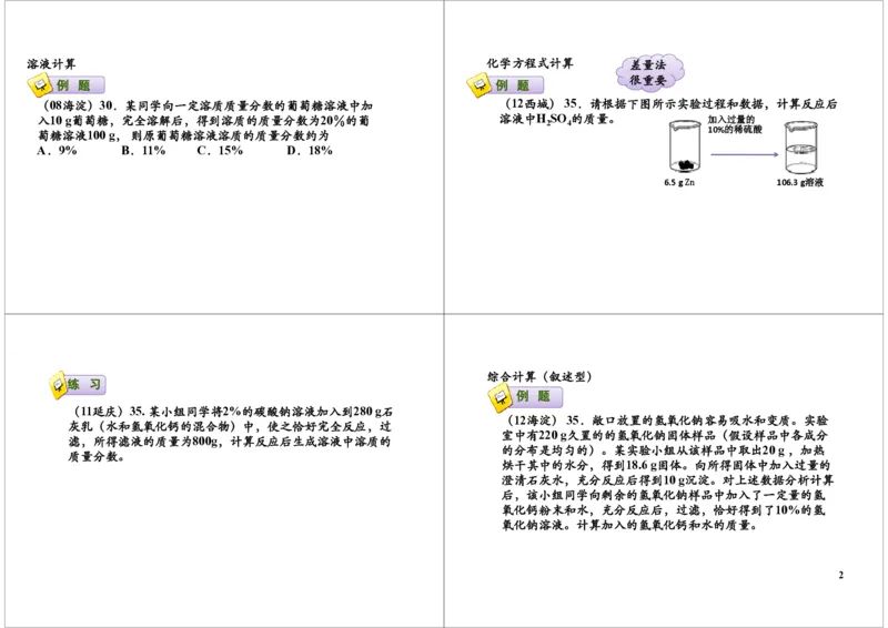 2008-2012年模考中的计算真题赏析_初中化学_01.人教版初中化学_03.初中化学专项视频_[7697]轻松搞定初中化学计算_第5讲2008-2012年模考中的计算真题赏析