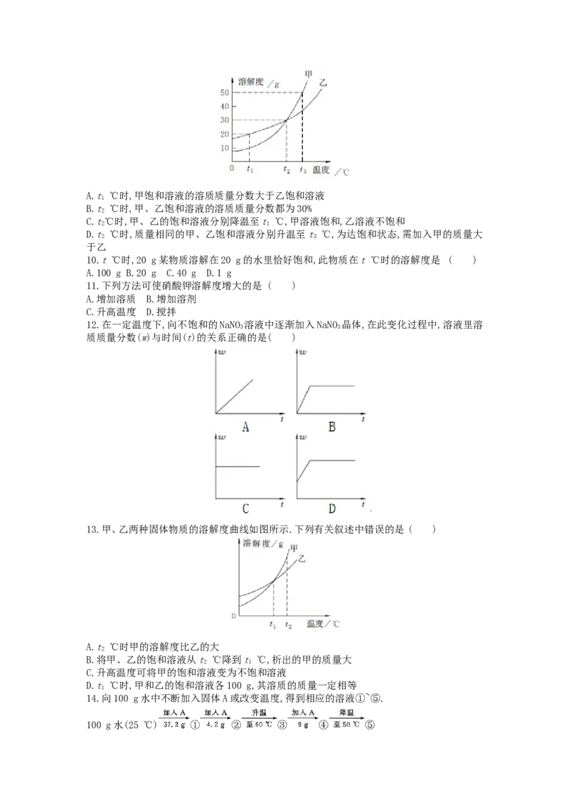 九年级化学下册：第9单元《溶液》全章优秀教案_初中化学_01.人教版初中化学_01.初中化学课件PPT--教案--试题_初中化学&mdash;课件&mdash;教案&mdash;试题-推荐_9年级下课件教案试题_9年级下教案