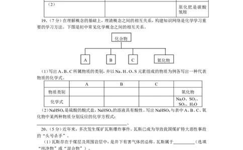 2006年全国初中学生化学素质和实验能力竞赛（第十六届天原杯）复赛试题_初中化学_01.人教版初中化学_01.初中化学课件PPT--教案--试题_初中化学全套_化学试题