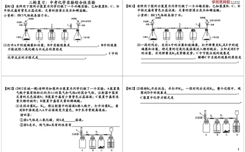 二轮复习：中考化学实验综合性实验_初中化学_01.人教版初中化学_02.初中化学教学视频_2.初中化学--教学视频--带讲义_初三化学中考总复习（通用版）