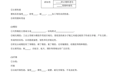 新教材精创7.2.2烃有机高分子材料学案（1）-人教版高中化学必修第二册_高化_2025春-人教版高中化学_02新版高中化学必修二_2.课件+教案+学案+练习配套版_学案