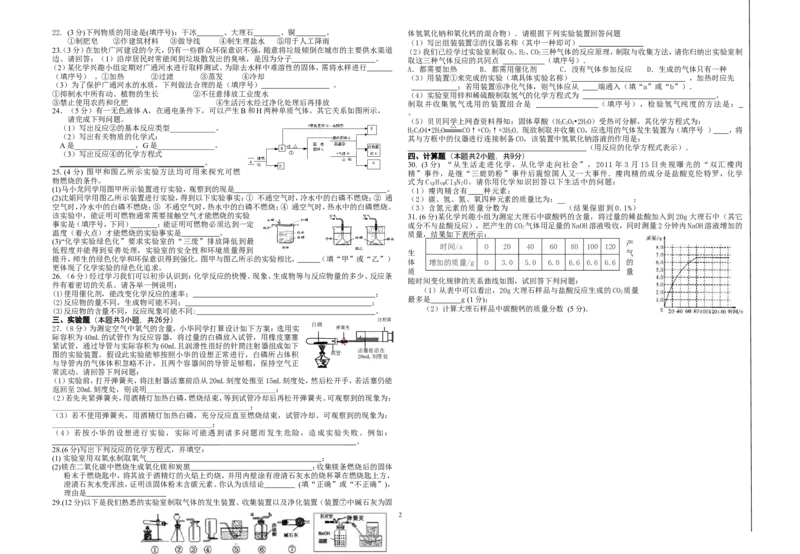 2013&mdash;2014学年度第一学期九年级化学竞赛选拨赛试题_初中化学_01.人教版初中化学_01.初中化学课件PPT--教案--试题_初中化学全套_化学试题