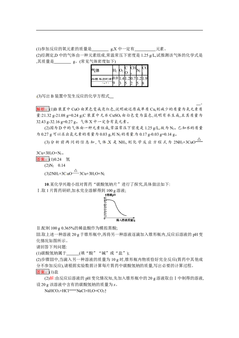 2018届中考化学（人教版）总复习单元特训：专题二　物质的化学变化-化学备课大师_初中化学_01.人教版初中化学_07.初中化学中考总复习