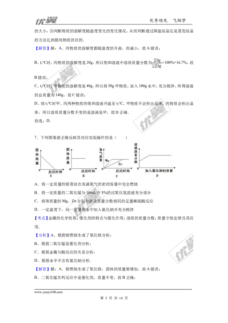 2016年贵州省黔东南州中考化学试题（解析版）_初中化学_01.人教版初中化学_01.初中化学课件PPT--教案--试题_初中化学全套(课件--教案--配套)_18年初中化学9年级上_2016年中考真题卷