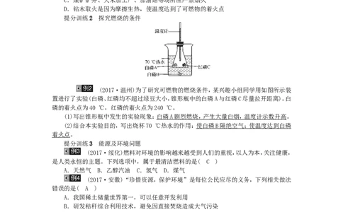 2018年中考化学人教版总复习第11讲　燃料及其利用习题_初中化学_01.人教版初中化学_07.初中化学中考总复习_2018年中考化学人教版总复习