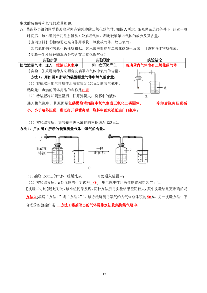 中考化学专题_初中化学_01.人教版初中化学_12.中考化学（赠送）