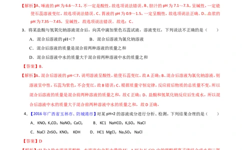 专题12常见的酸和碱（练）-备战2017年中考化学二轮复习讲练测（解析版）_初中化学_01.人教版初中化学_07.初中化学中考总复习_备战2017年中考化学二轮复习讲练测（练）全套打包