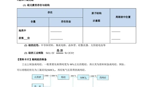 新教材精创5.3无机非金属材料教学设计（1）-人教版高中化学必修第二册_高化_2025春-人教版高中化学_02新版高中化学必修二_2.课件+教案+学案+练习配套版_教案