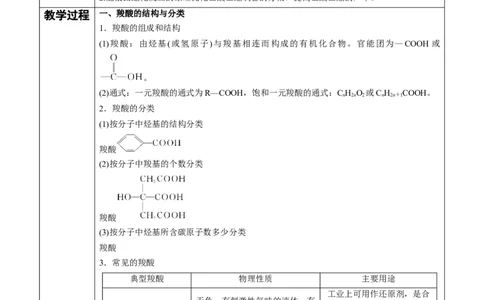 第3章第4节第1课时羧酸讲义新教材2020-2021学年人教版(2019)高二化学选择性必修三（机构用）_高化_2025春-人教版高中化学_05新版高中化学选择性必修3_7.机构专用_讲义+习题（机构用）