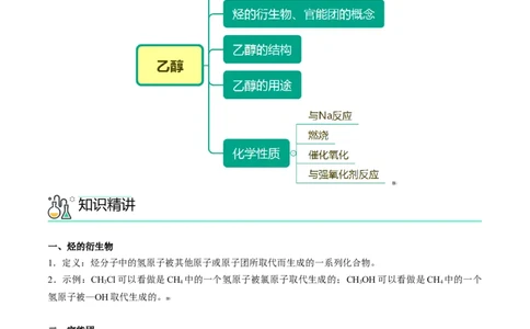 第20讲乙醇（教师版）-（人教版2019必修第二册）_高化_595801221724高中化学新人教版选择性必修一二三电子版教案PPT课件高中试卷_必修二册（人教版）_讲义