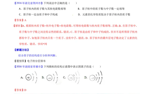 专题01构成物质的微粒（讲）-备战2017年中考化学二轮复习讲练测（解析版）_初中化学_01.人教版初中化学_07.初中化学中考总复习_备战2017年中考化学二轮复习讲练测（讲）