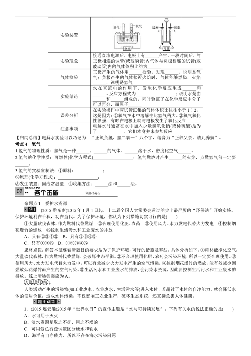 2018年中考复习化学考点解读：第2讲水_初中化学_01.人教版初中化学_07.初中化学中考总复习_2018年中考复习化学考点解读