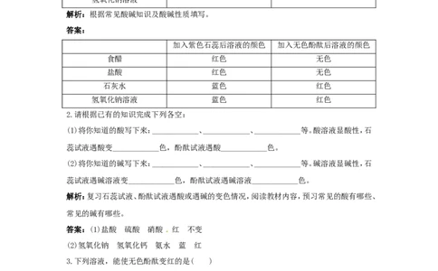 初中化学九年级下册同步练习及答案第11单元课题1常见的酸和盐_初中化学_01.人教版初中化学_01.初中化学课件PPT--教案--试题_初中化学全套_化学试题