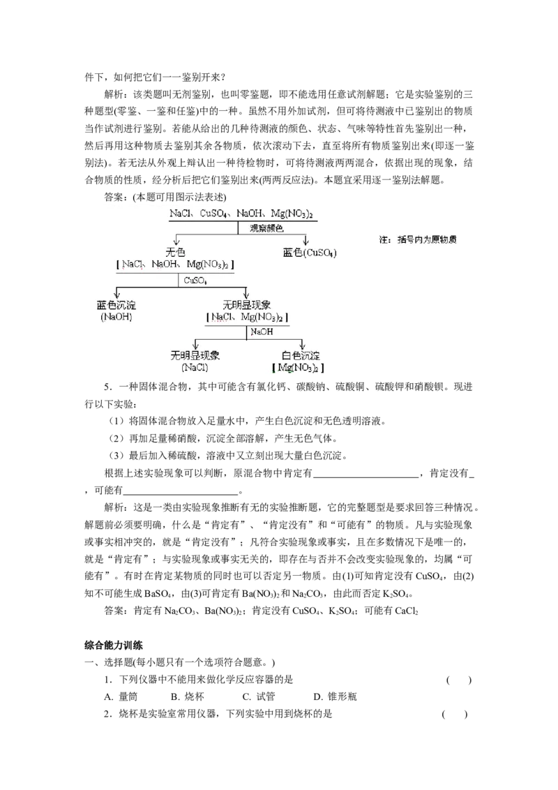 初中化学总复习&mdash;&mdash;化学实验_初中化学_01.人教版初中化学_12.中考化学（赠送）