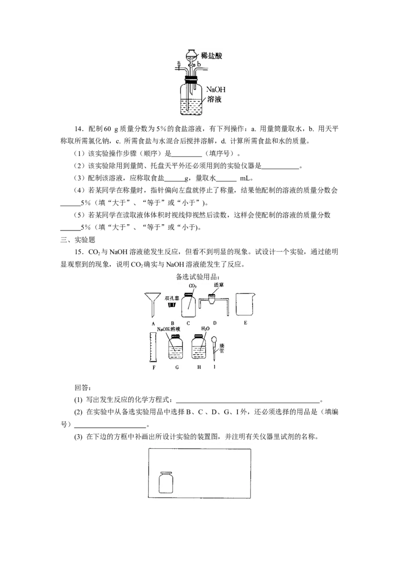 初中化学总复习&mdash;&mdash;化学实验_初中化学_01.人教版初中化学_12.中考化学（赠送）