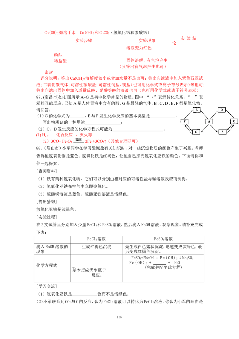 8年中考（2005-2012）全国各地中考化学真题分类汇编第10单元酸和碱_初中化学_01.人教版初中化学_01.初中化学课件PPT--教案--试题_初中化学全套_化学试题