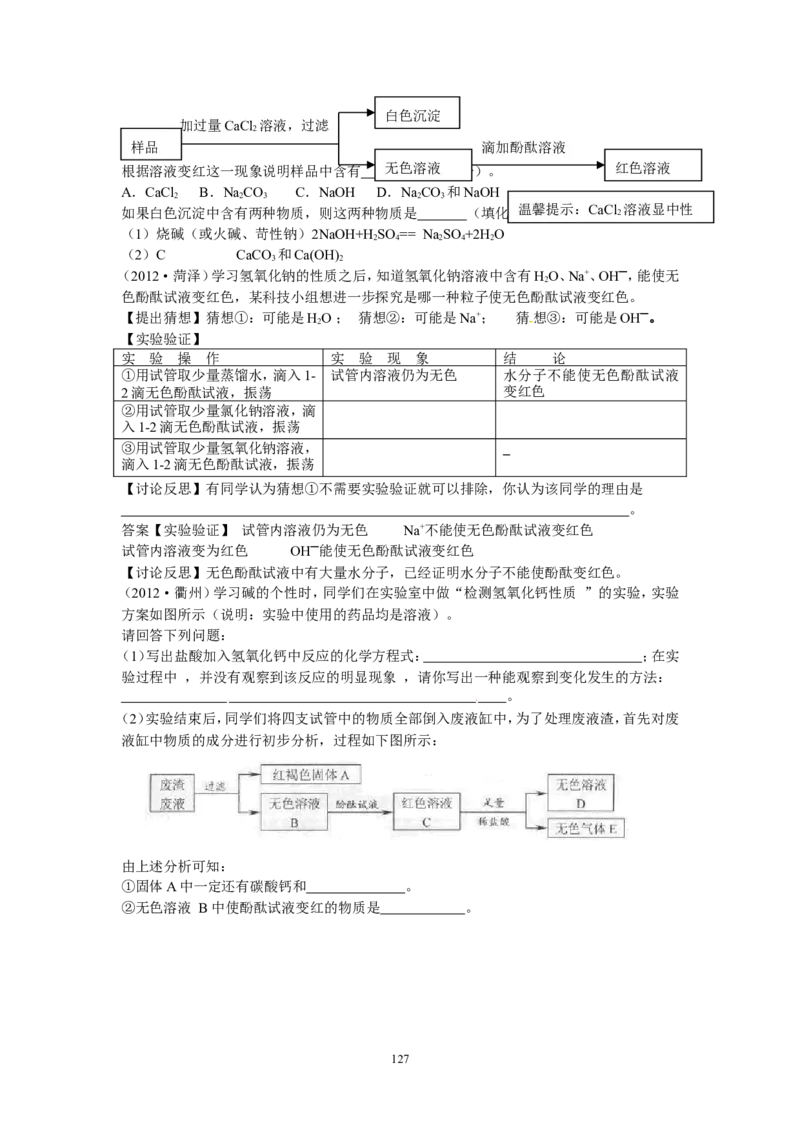 8年中考（2005-2012）全国各地中考化学真题分类汇编第10单元酸和碱_初中化学_01.人教版初中化学_01.初中化学课件PPT--教案--试题_初中化学全套_化学试题
