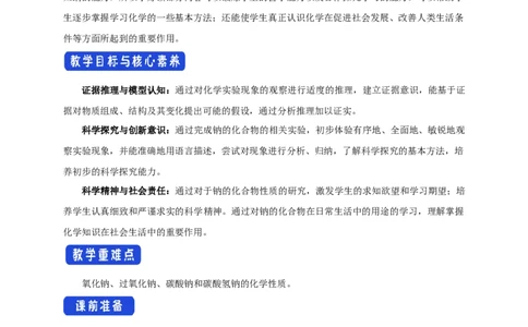 新教材精创2.1.2钠的几种化合物焰色试验教学设计（1）-人教版高中化学必修第一册_高化_2025春-人教版高中化学_01新版高中化学必修一_2.课件+教案+学案+练习有配套实验视频