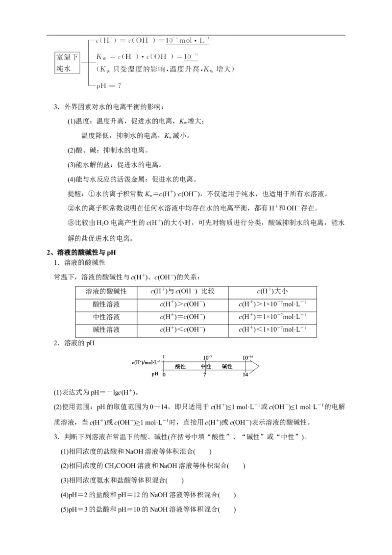 第三章总结（原卷板）_高化_2025春-人教版高中化学_03新版高中化学选择性必修1_04习题试卷_同步练习+单元测试1配套A_第三章总结