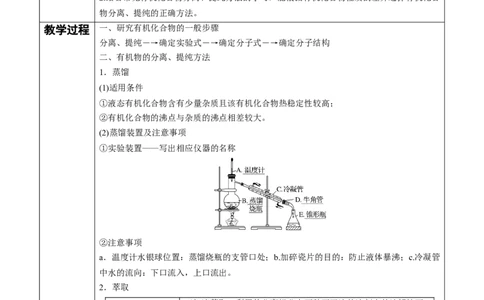 第1章第2节第1课时有机化合物的分离、提纯讲义新教材2020-2021学年人教版(2019)高二化学选择性必修三（机构用）_高化_2025春-人教版高中化学_05新版高中化学选择性必修3_7.机构专用