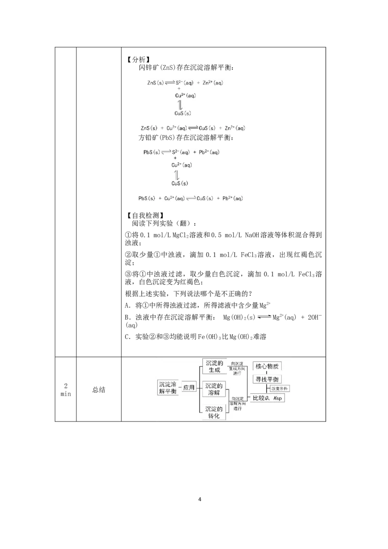 沉淀溶解平衡（第二课时）-教学设计_高化_2025春-人教版高中化学_03新版高中化学选择性必修1_02教案_教案2_3.4沉淀溶解平衡教案（2课时）