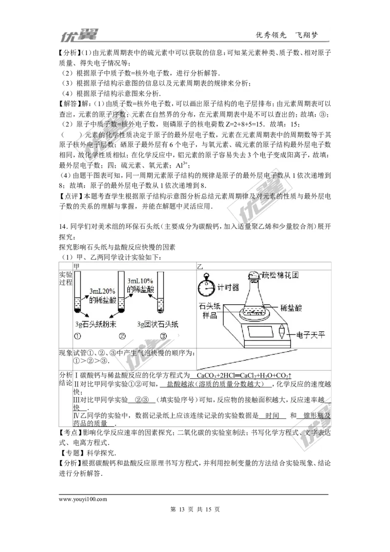 2015-2016学年湖北省恩施州咸丰县校级九年级（上）期末化学复习试卷_初中化学_01.人教版初中化学_01.初中化学课件PPT--教案--试题_初中化学全套(课件--教案--配套)_2015-2016中考模拟卷