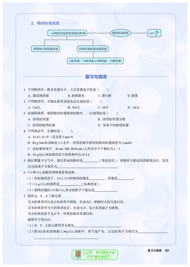 化学必修第1册_高化_595801221724高中化学新人教版选择性必修一二三电子版教案PPT课件高中试卷_必修一册（人教版）