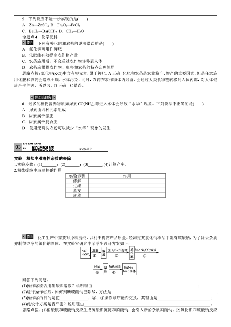 2018年中考复习化学考点解读：第8讲盐化学肥料_初中化学_01.人教版初中化学_07.初中化学中考总复习_2018年中考复习化学考点解读
