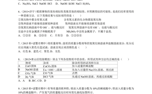 2015-2016学年浙江省绍兴市诸暨市五校联考九年级（上）期中化学试卷（解析版）_初中化学_01.人教版初中化学_01.初中化学课件PPT--教案--试题_初中化学18年试卷