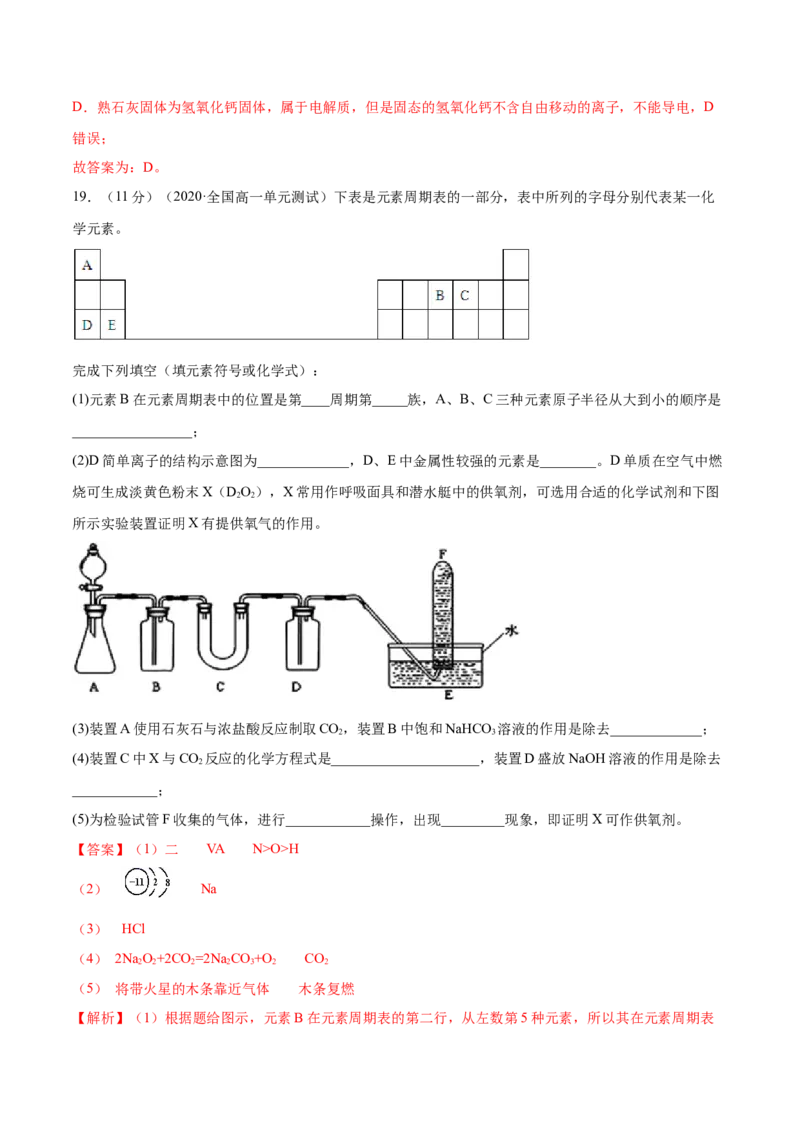 期末测试-（人教版）解析版_高化_595801221724高中化学新人教版选择性必修一二三电子版教案PPT课件高中试卷_必修一册（人教版）_专项练习