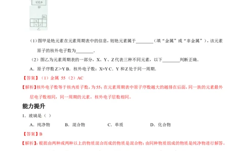 专题02物质的组成和分类（练）-备战2017年中考化学二轮复习讲练测（解析版）_初中化学_01.人教版初中化学_07.初中化学中考总复习