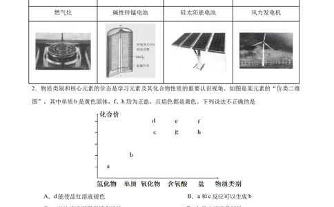 模拟卷02-2019-2020年高一化学高频考题期末组合模拟卷（人教2019必修第二册）（原卷版）_高化_2025春-人教版高中化学_02新版高中化学必修二_5.试卷习题_期中期末试卷