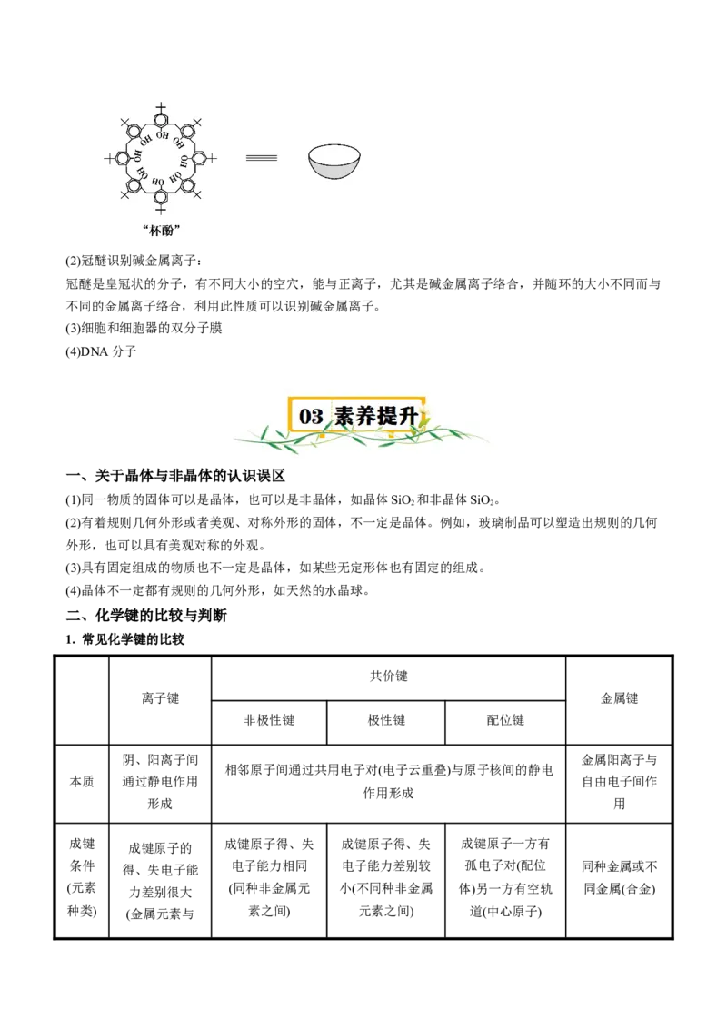 第三章晶体结构与性质速记清单-（人教版2019选择性必修2）（教师版）_高化_595801221724高中化学新人教版选择性必修一二三电子版教案PPT课件高中试卷_选择性必修2册（人教版）