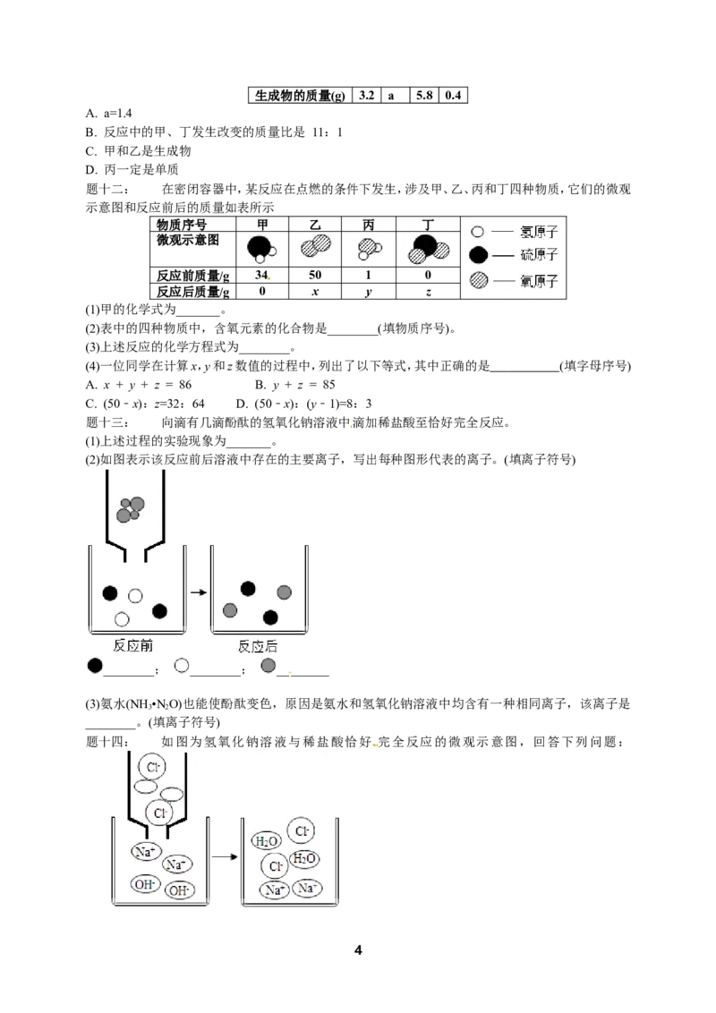 专题物质构成的奥秘&mdash;提高篇课后练习及详解_初中化学_01.人教版初中化学_07.初中化学中考总复习_人教版化学中考专题复习