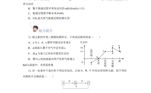 实验活动5不同价态含硫物质的转化（分层作业）（原卷版）(1)_高化_595801221724高中化学新人教版选择性必修一二三电子版教案PPT课件高中试卷_必修二册（人教版）_分层作业