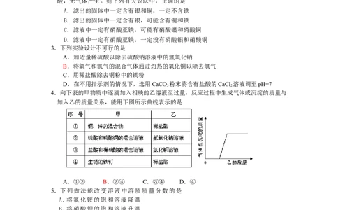 初三化学试题：人教版第九章溶液单元试题_初中化学_01.人教版初中化学_01.初中化学课件PPT--教案--试题_初中化学&mdash;课件&mdash;教案&mdash;试题-推荐_9年级下课件教案试题_9年级下试题