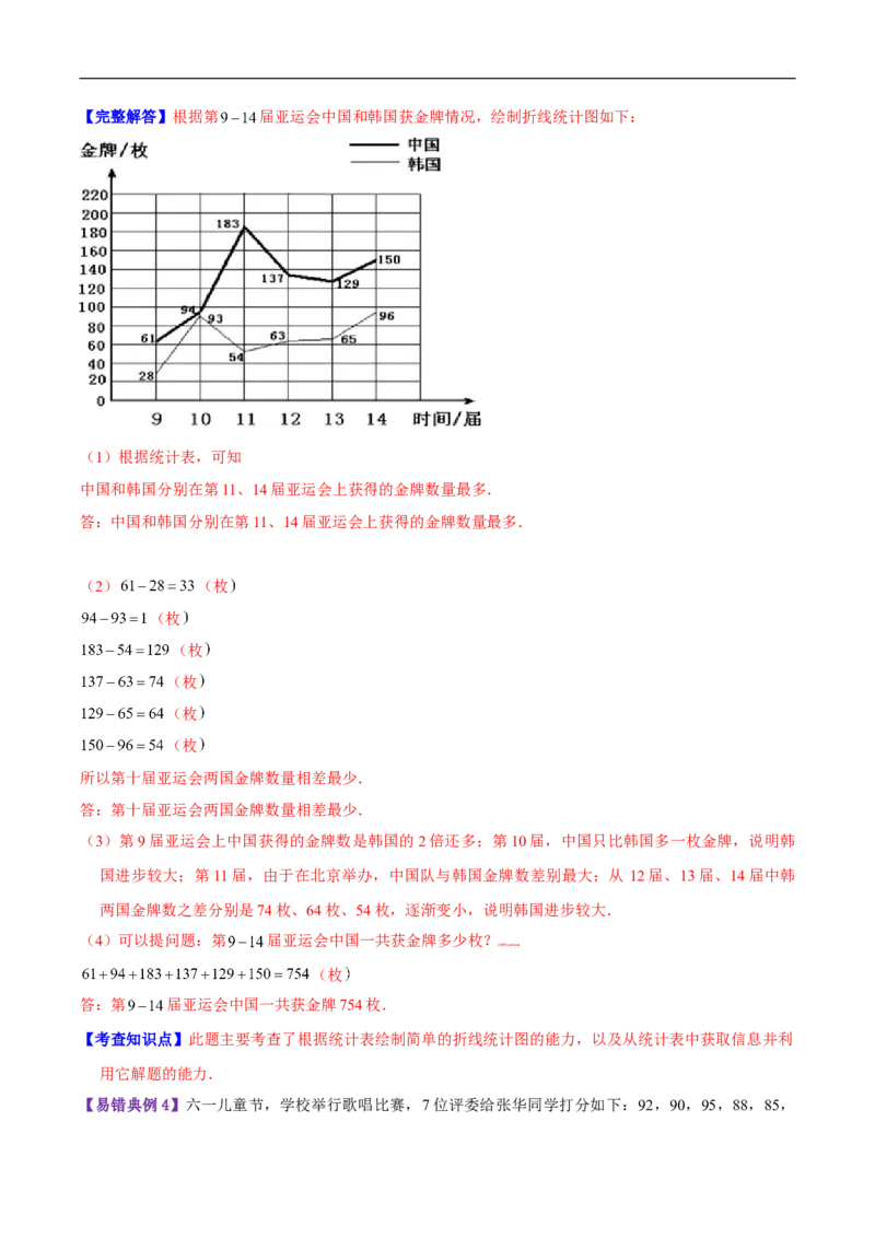 精品第八单元《数据的表示和分析》章节复习&mdash;五年级数学下册考点分类强化训练（原卷）北师大版_26春北师大版数学二下_19、赠送其它资料_旧版_赠品：北师大知识总结