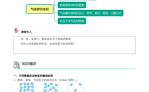 第16讲气体摩尔体积（学生版）-（人教版2019）_高化_595801221724高中化学新人教版选择性必修一二三电子版教案PPT课件高中试卷_必修一册（人教版）_讲义