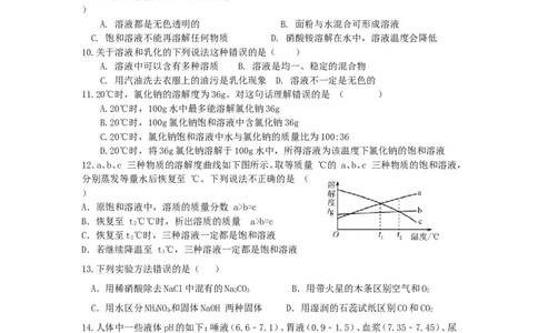 2017-2018学年垦利区郝家镇中学九年级化学下册期末检测试题_初中化学_01.人教版初中化学_01.初中化学课件PPT--教案--试题_初中化学18年试卷_人教版九年级化学下册2018
