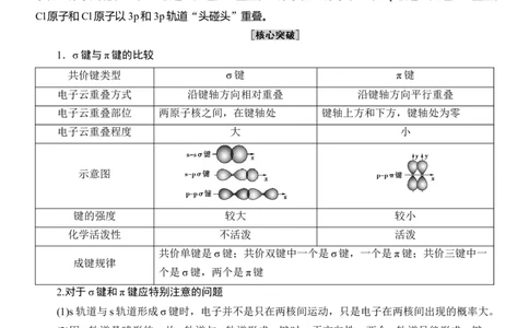 人教版(2019)选修性必修2导学案第2章　第1节　共价键_高化_2025春-人教版高中化学_04新版高中化学选择性必修2_03导学案