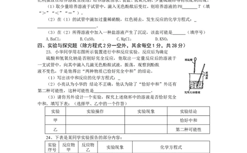（人教版）九年级下册：九年级化学单元检测题（10~11）_初中化学_01.人教版初中化学_01.初中化学课件PPT--教案--试题_初中化学18年试卷_人教版九年级化学下册2018
