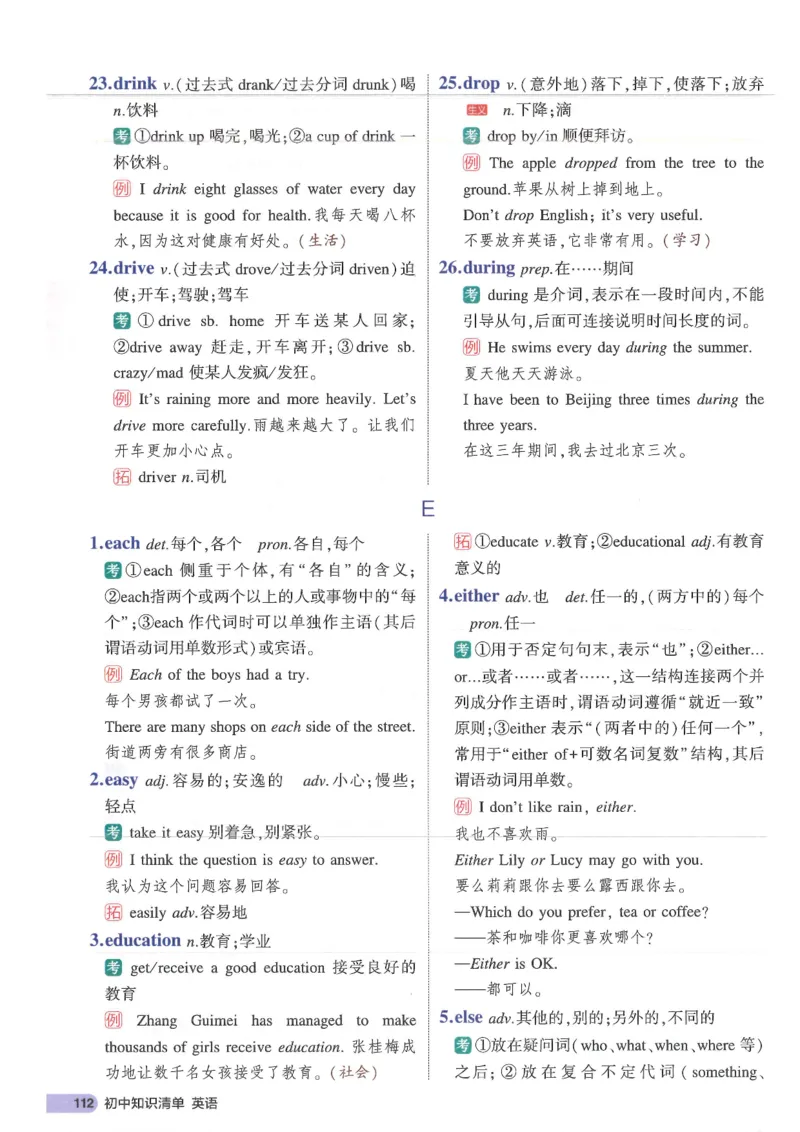 2025版53初中知识清单英语_初中全科《53初中知识清单》2025版