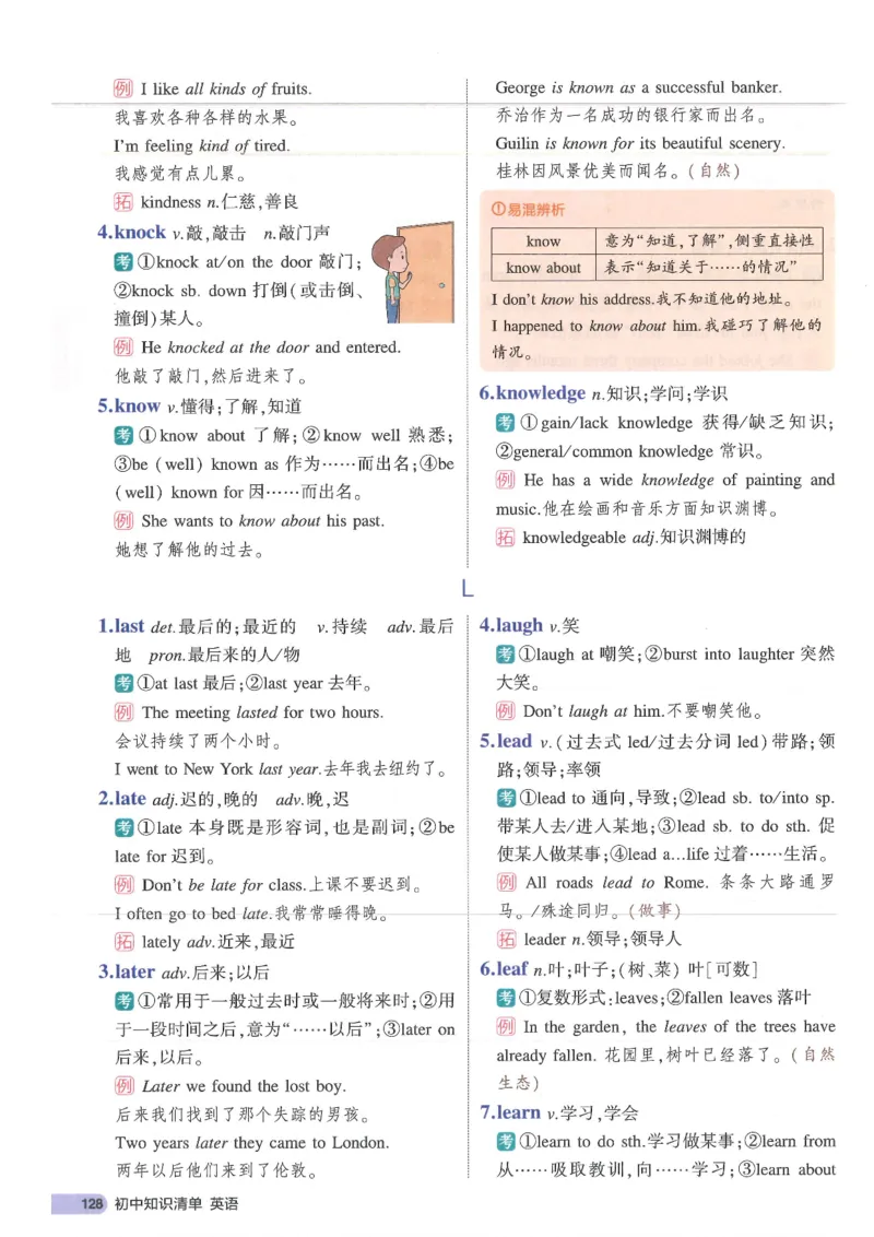 2025版53初中知识清单英语_初中全科《53初中知识清单》2025版