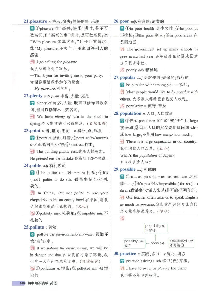 2025版53初中知识清单英语_初中全科《53初中知识清单》2025版