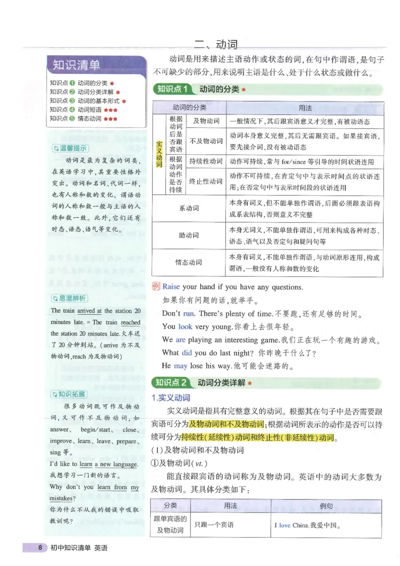 2025版53初中知识清单英语_初中全科《53初中知识清单》2025版