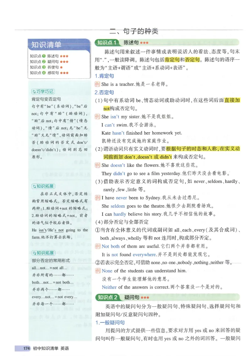 2025版53初中知识清单英语_初中全科《53初中知识清单》2025版