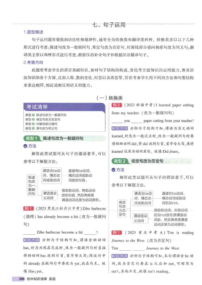 2025版53初中知识清单英语_初中全科《53初中知识清单》2025版
