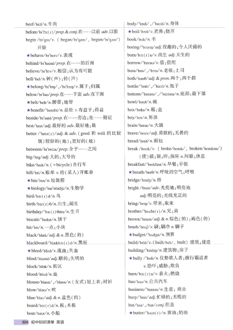 2025版53初中知识清单英语_初中全科《53初中知识清单》2025版