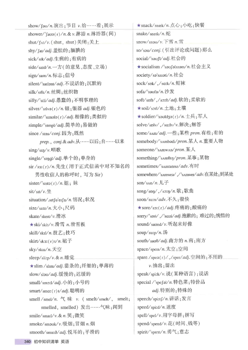 2025版53初中知识清单英语_初中全科《53初中知识清单》2025版