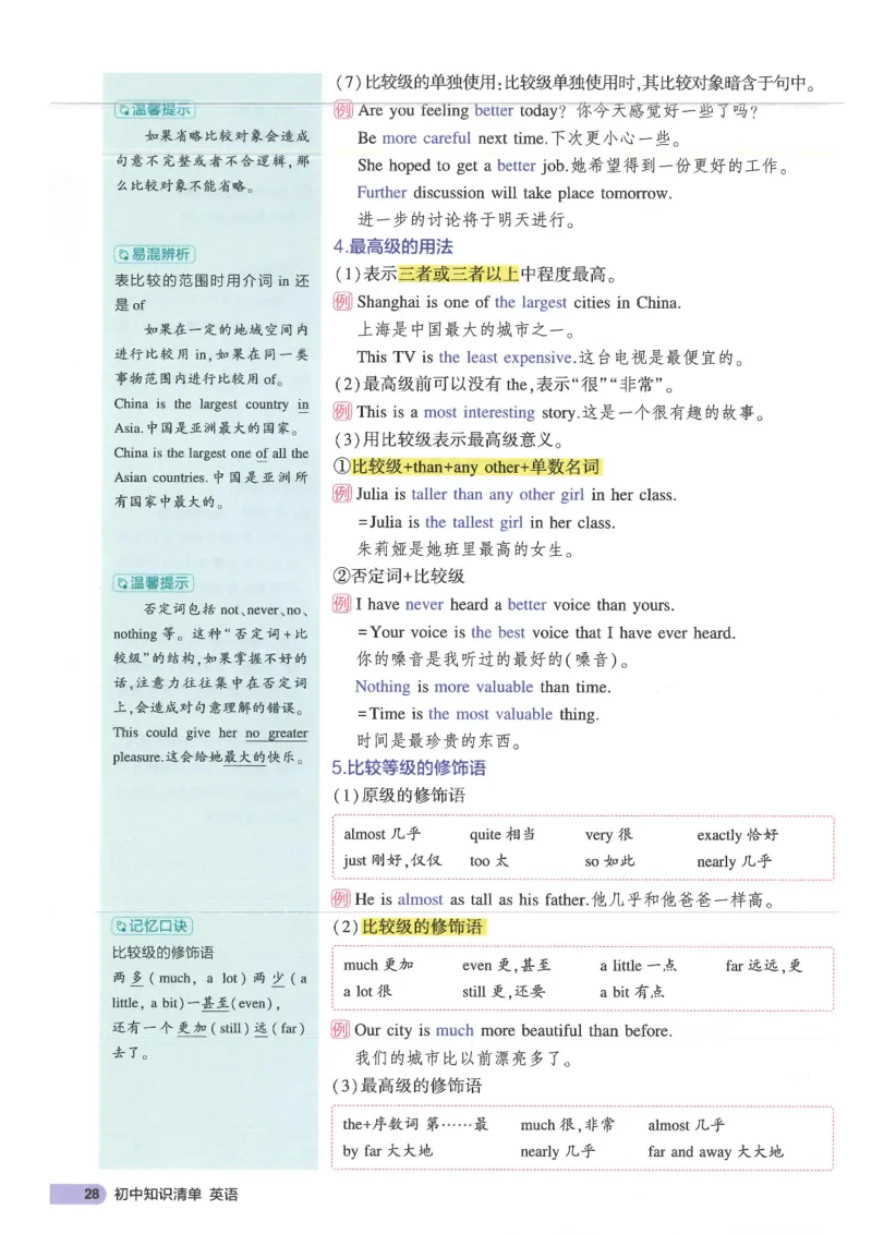 2025版53初中知识清单英语_初中全科《53初中知识清单》2025版